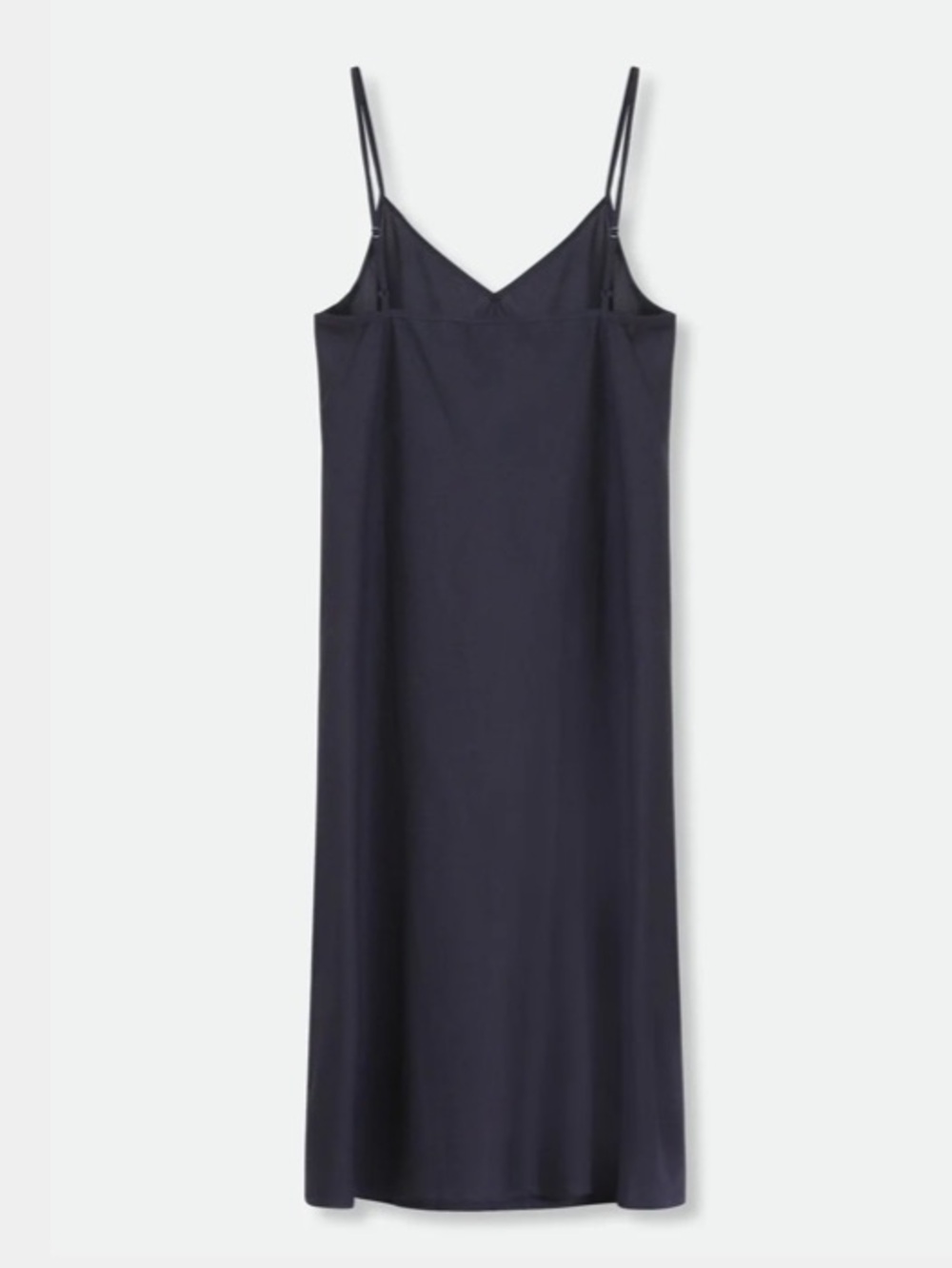 Sheer Silk Organza Midi Dress in Navy with matching Slip Dress - Picture 5 of 7